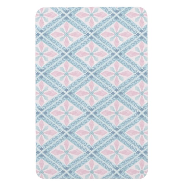 Magnet Flexible motif bleu en forme de diamant (Vertical)