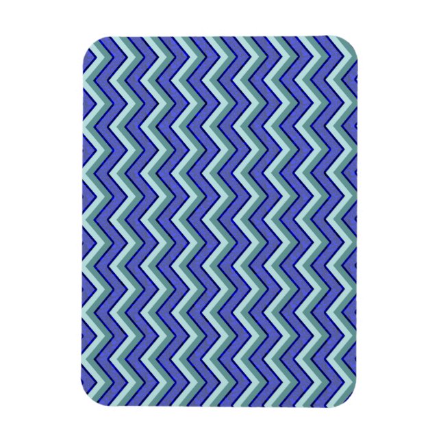 Magnet Flexible Motif Blue Sapphire Chevron (Vertical)