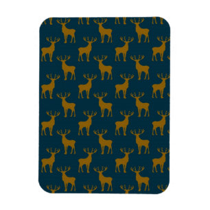 Magnet Flexible Motif cerf marron et bleu