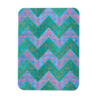 Motif Chevron Turquoise Violet Bleu Damassé