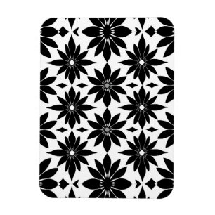 Magnet Flexible Motif Damas noir et blanc