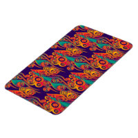Motif d'art de tatouage - flammes et cercles
