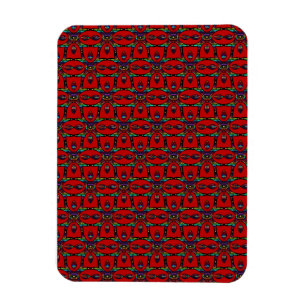 Magnet Flexible Motif d'art fleuri Abstrait rouge