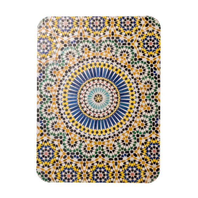 Magnet Flexible Motif de carreaux géométriques, Maroc (Vertical)