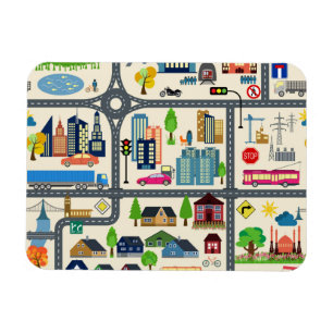 Magnet Flexible Motif de carte de ville