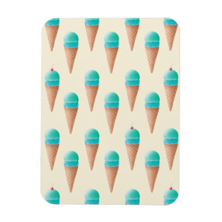 Magnet Flexible Motif de cône de glace bleu, jaune clair