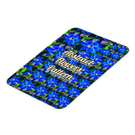 Magnet Flexible Motif de fleurs bleues profondes