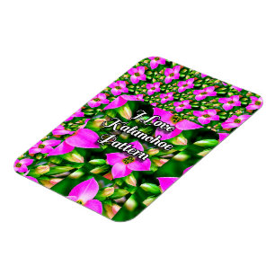 Magnet Flexible Motif de fleurs tropicales roses