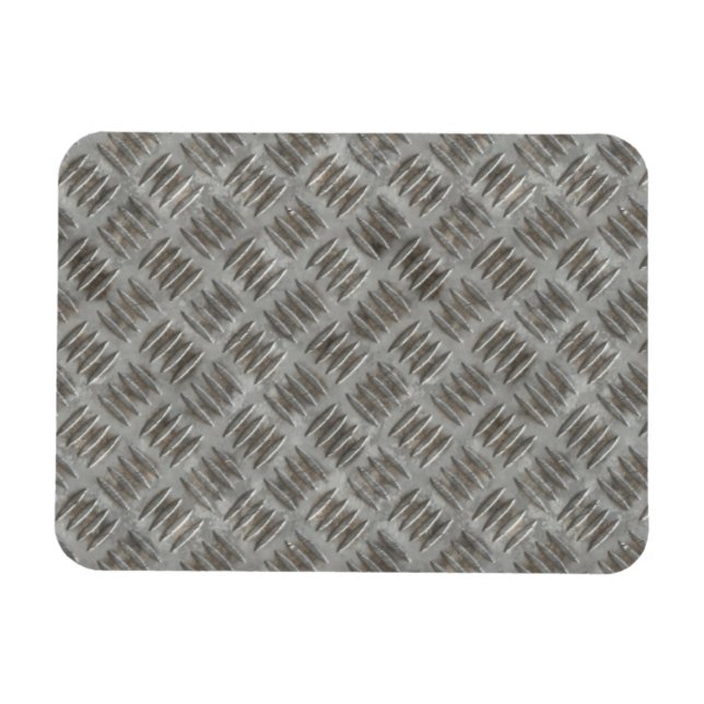 Magnet Flexible Motif de grille métallique argent (Horizontal)