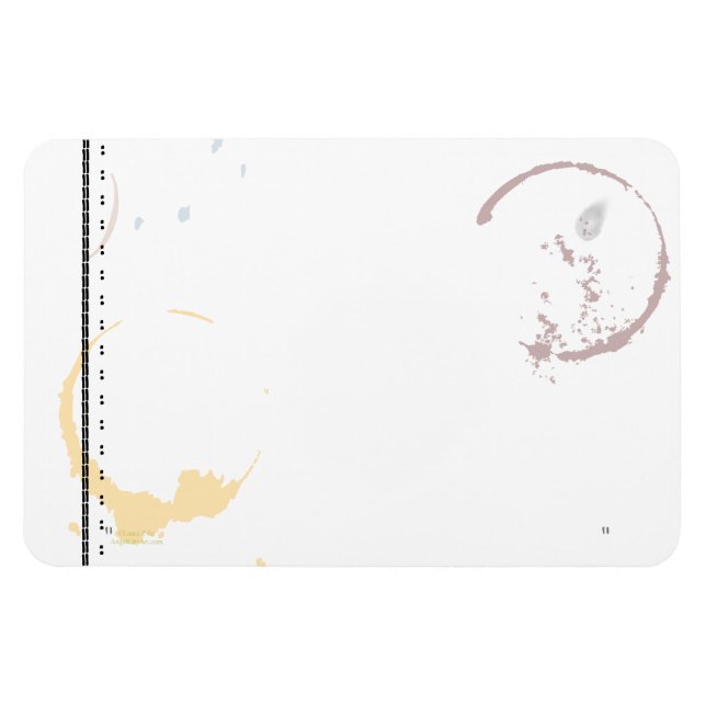 Magnet Flexible Motif de grunge à tôle de café (Horizontal)