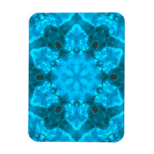 Magnet Flexible Motif de kaléidoscope bleu glace givrée