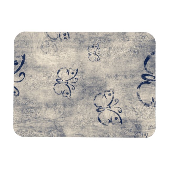 Magnet Flexible Motif de papillon noir Grungy (Horizontal)