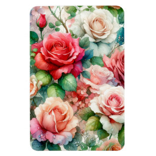 Magnet Flexible Motif de Rose lunatique