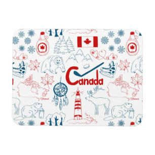 Magnet Flexible Motif de symboles du Canada  