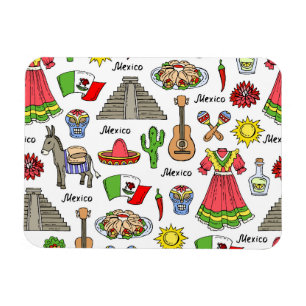 Magnet Flexible Motif de symboles du Mexique  