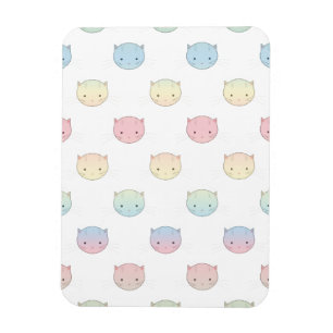 Magnet Flexible Motif de visages de chatons pastel mignons