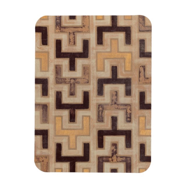 Magnet Flexible Motif décoratif africain en tissu boueux (Vertical)
