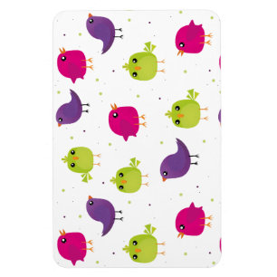 Magnet Flexible Motif d'oiseaux mignons colorés
