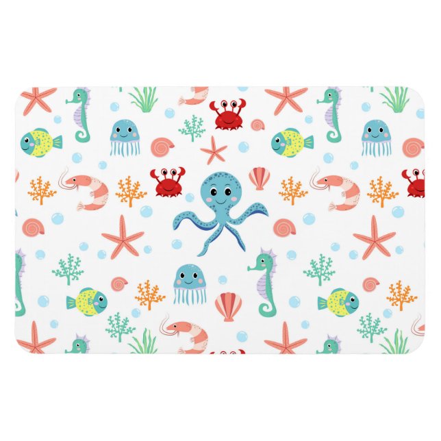 Magnet Flexible Motif du monde marin (Horizontal)