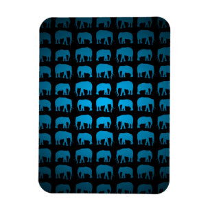 Magnet Flexible Motif Éléphant Bleu