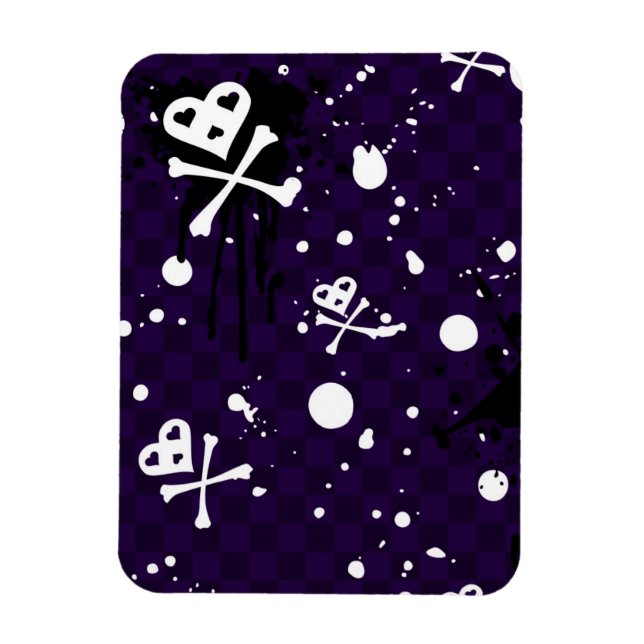 Magnet Flexible Motif Emo Couleur Foncé Avec Peinture (Vertical)