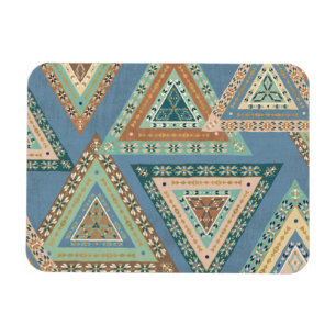 Magnet Flexible Motif indien tribal   bleu extérieur de Geo X