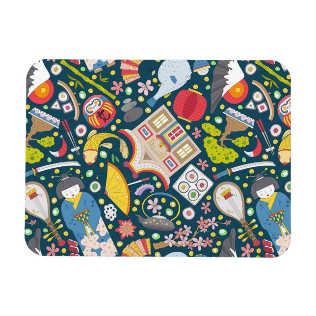 Magnet Flexible Motif japonais sans joint (Horizontal)