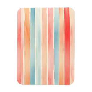 Magnet Flexible Motif rayé coloré aux couleurs vives aquarelle