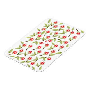 Magnet Flexible Motif Rose Rouge