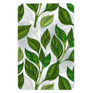Magnet Flexible Motif sans couture avec Feuilles de thé vert