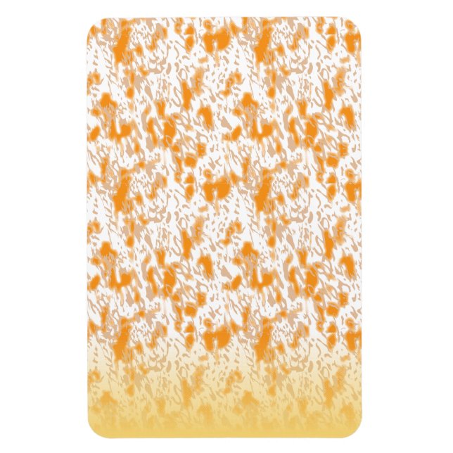 Magnet Flexible Motif textile avec orange et gol vibrants (Vertical)