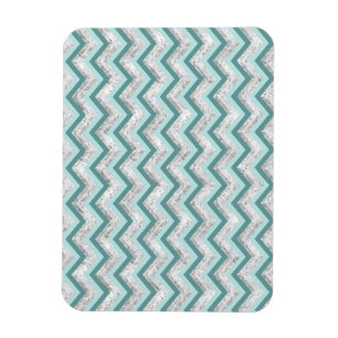 Magnet Flexible Motif turquoise et Crystal Zigzag