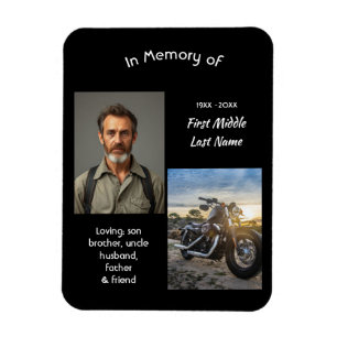 Magnet Flexible Motocyclette Chopper Souvenir Mémorial