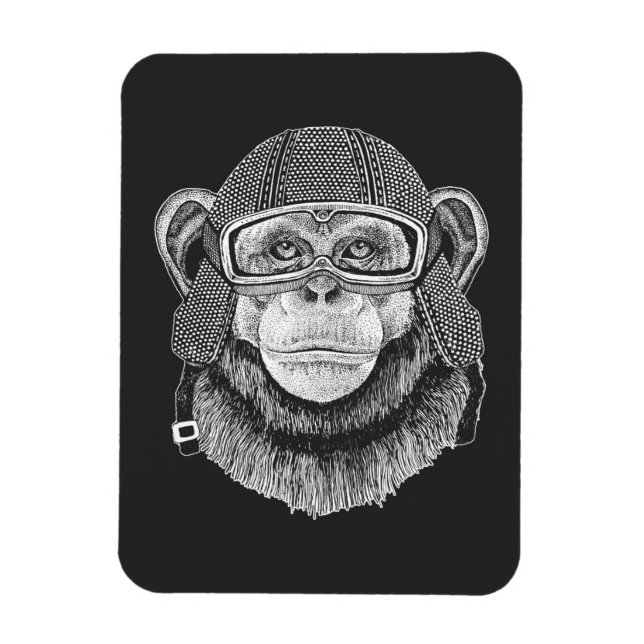 Magnet Flexible Motocycliste Chimpanzé (Vertical)