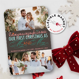 Magnet Flexible Mr. And Mrs First Christmas Photo Collage Mariage