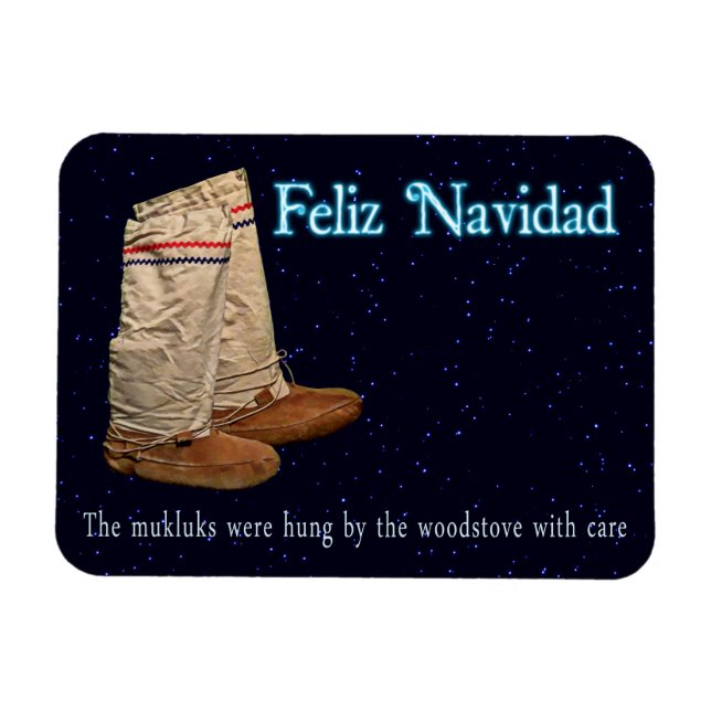 Magnet Flexible Mukluks de Noël (Horizontal)