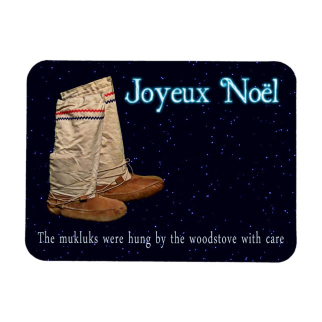Magnet Flexible Mukluks de Noël (Horizontal)