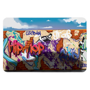 Magnet Flexible Mur de graffiti de hip-hop urbain.