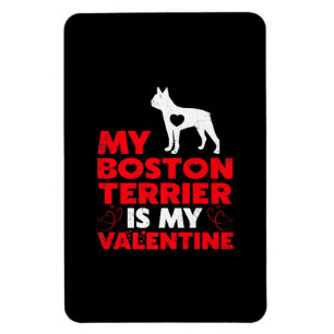 Magnet Flexible My Boston Terrier Is My Valentine Boston Terrier