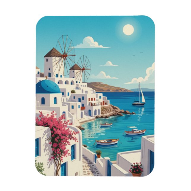Magnet Flexible Mykonos Grèce Cyclades Voyage (Vertical)
