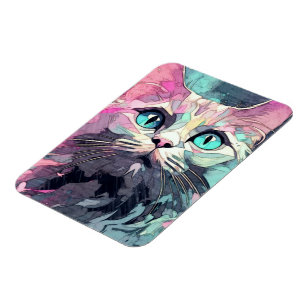 Magnet Flexible Mystic Blue Eyes Kitten Cute chat