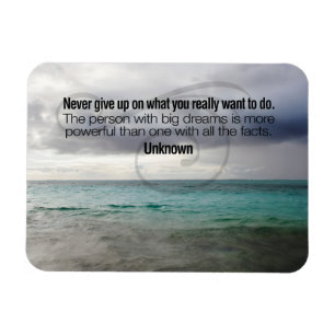 Magnet Flexible "N'abandonnez jamais" Citation Inspirationnelle Fl