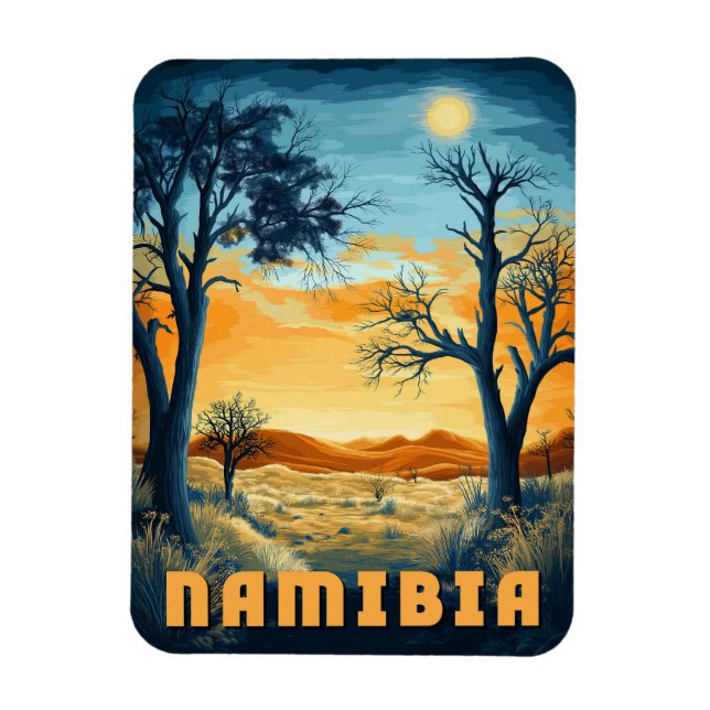 Magnet Flexible Namibie - Retro African Safari (Vertical)
