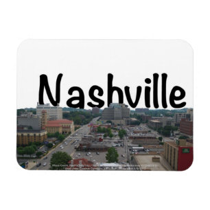 Magnet Flexible Nashville TN Skyline avec Nashville dans le ciel