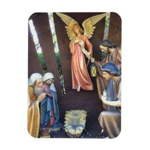 Magnet Flexible Nativité de Noël. M, J, Angel. Sanibel Est., USA.