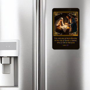 Magnet Flexible Nativité de Noël Sainte Famille Religieuse