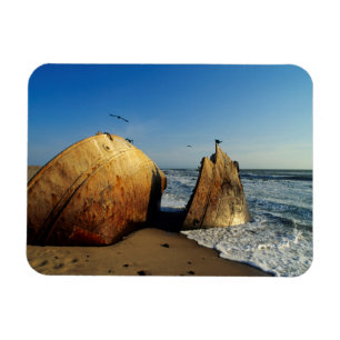 Magnet Flexible naufrage Sur La Plage, Skeleton Coast, Namibie
