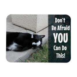 Magnet Flexible N'Ayez Pas Peur Motivation Chat Dire