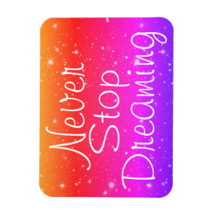 Magnet Flexible Ne jamais cesser de rêver Rainbow Stars
