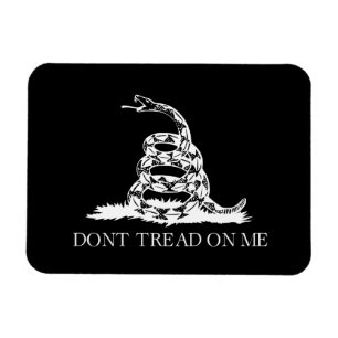 Magnet Flexible Ne me marche pas dessus drapeau Gadsden NOIR ET BL